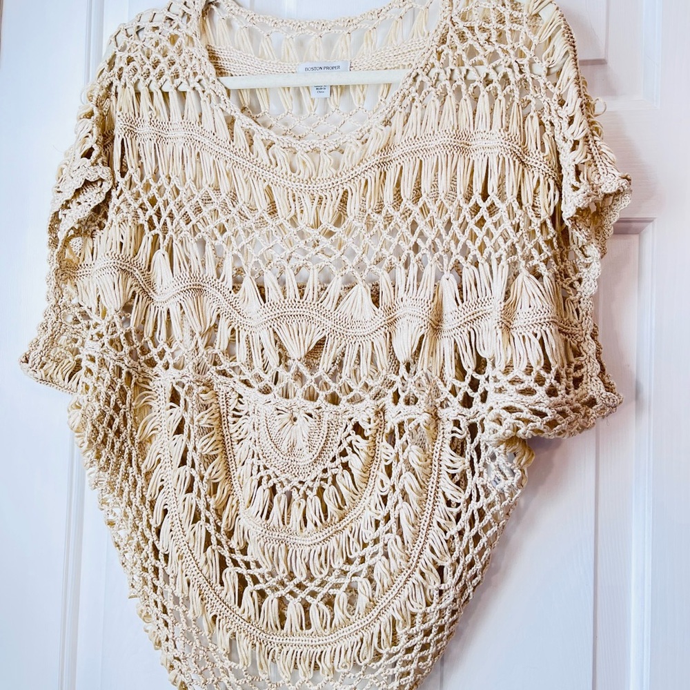 Crochet Openwork Sweater. - Picture 3 of 5